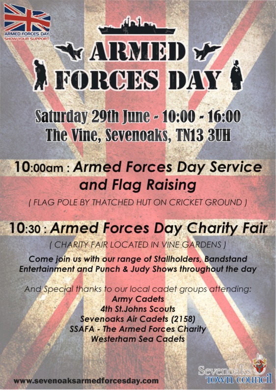Poster promoting Arms forces day