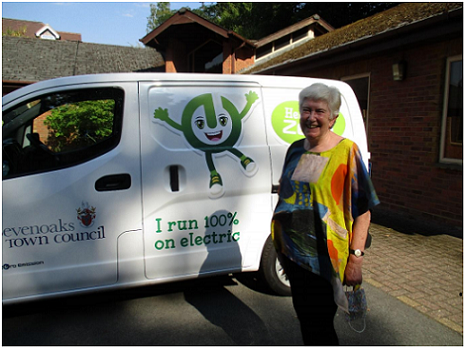 Councillor Canet stood alongside the newly obtained van