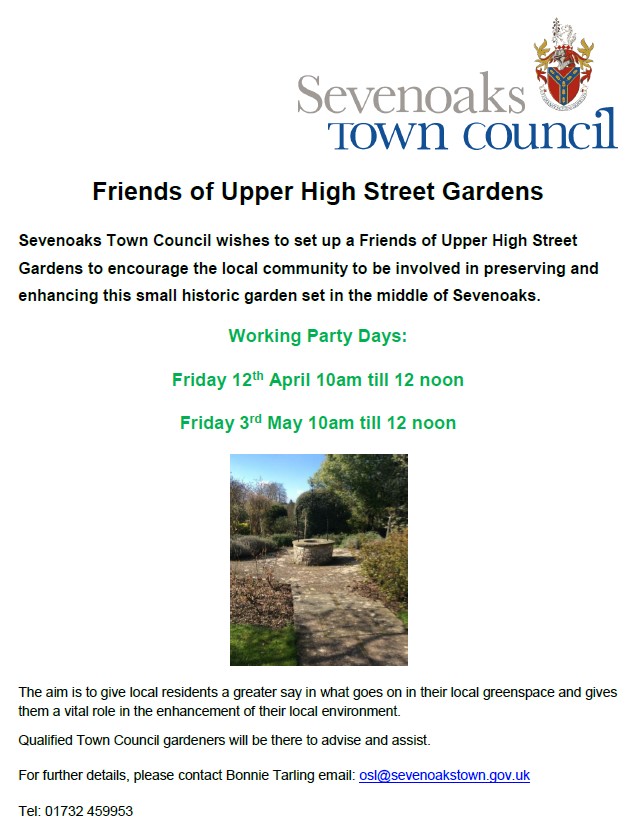 Friends of Upper High Street gardens working party information
