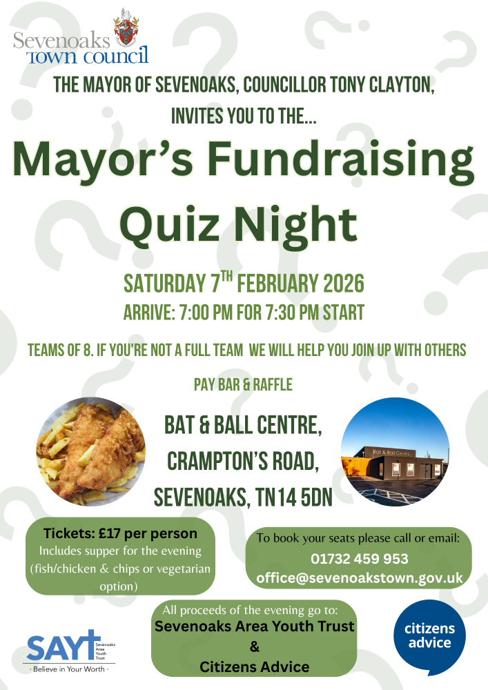 Mayor's Fundraising Quiz poster