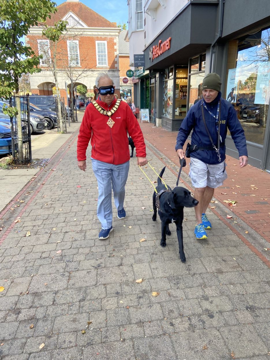 Mayor with Guide Dog
