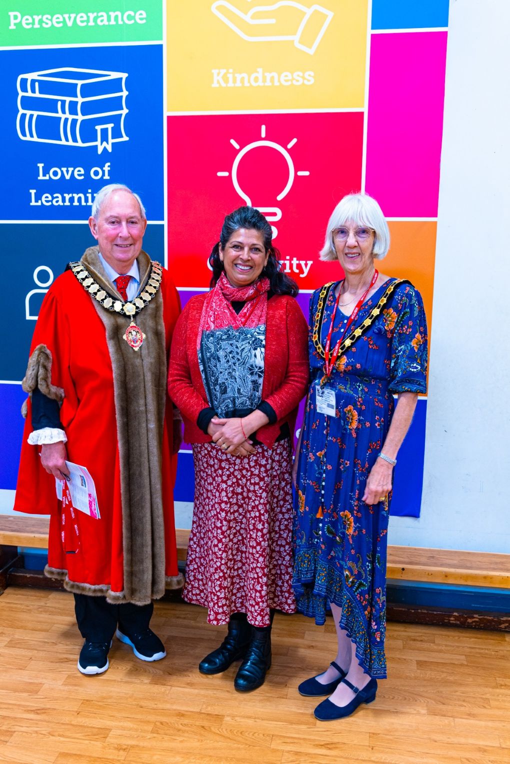Mayor and Mayoress at Sevenoaks Literary Festival with Sita Brahmachari
