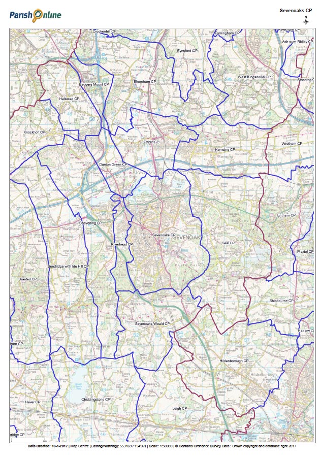 Sevenoaks Town Council Ward Map