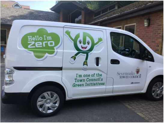 Look out for Zero driving around the town. First Electric Van for Sevenoaks Town Council. 