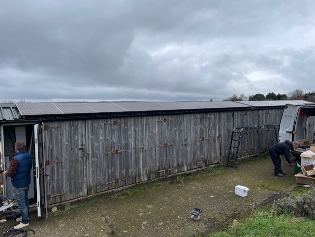 New solar panels installed at Town Council’s Quakers Hall Lane Allotments
